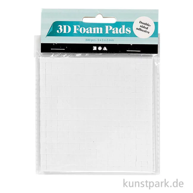 Artikelbild 1 des Artikels “3D-Klebe-Pads, doppelseitig klebend, 2 Blatt a 400 Stück, 5x5 mm 2 mm“
