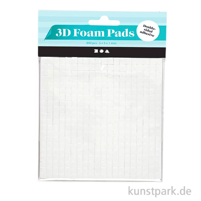 Artikelbild 1 des Artikels “3D-Klebe-Pads, doppelseitig klebend, 2 Blatt a 400 Stück, 5x5 mm “