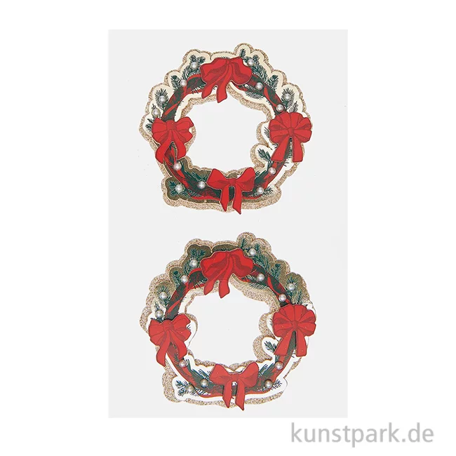 Artikelbild 1 des Artikels “3D Sticker - Weihnachtskränze, 2 Aufkleber “