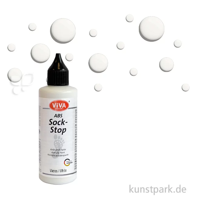 Artikelbild 1 des Artikels “Viva Decor ABS-Sockenfarbe Antirutsch 82 ml Einzelfarbe | Weiß“