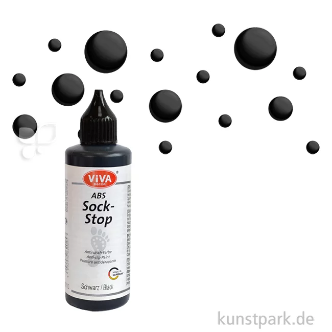 Artikelbild 1 des Artikels “Viva Decor ABS-Sockenfarbe Antirutsch 82 ml Einzelfarbe | Schwarz“