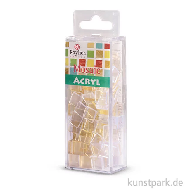 Artikelbild 1 des Artikels “Acryl-Mosaik - Transparent, 1x1 cm, 50 g Einzelfarbe | Mondstein“