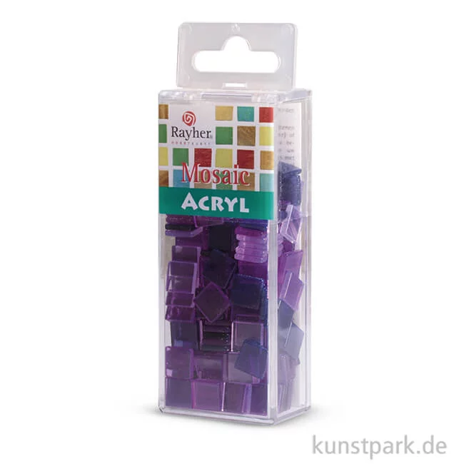 Artikelbild 1 des Artikels “Acryl-Mosaik - Transparent, 1x1 cm, 50 g Einzelfarbe | Violett“