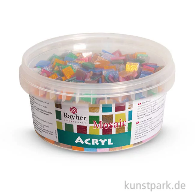 Artikelbild 1 des Artikels “Acryl-Mosaiksteine - Glitter-Bunt, 1x1 cm, 300g “