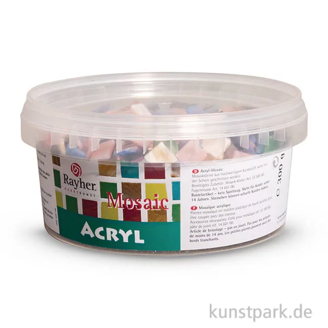 Artikelbild 1 des Artikels “Acryl-Mosaiksteine - Marmoriert-Bunt, 1x1 cm, 300g “