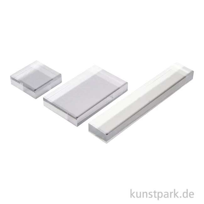 Artikelbild 1 des Artikels “Acrylblock Set für Stempel, 3 verschiedene Größen “
