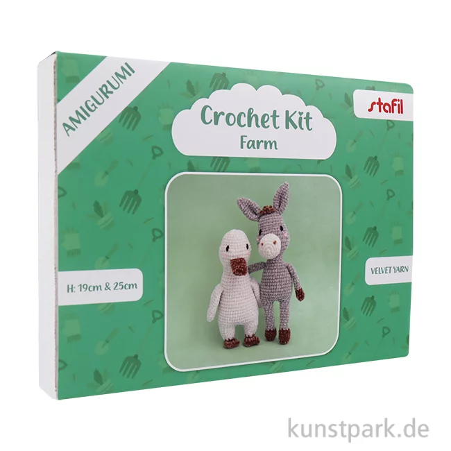 Artikelbild 1 des Artikels “Amigurumi Bastelset - Velvie Farm, Esel + Gans “