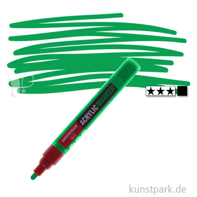 Artikelbild 1 des Artikels “Talens AMSTERDAM Acrylic Marker M - 4 mm Einzelstift | 618 Permanentgrün hell“