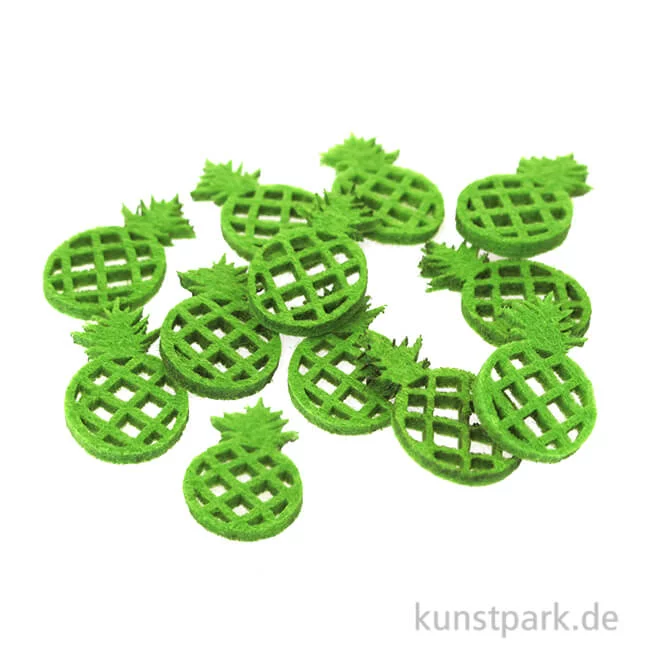 Artikelbild 1 des Artikels “Ananas aus Filz, 37x20 mm, 12 Stück Grün“