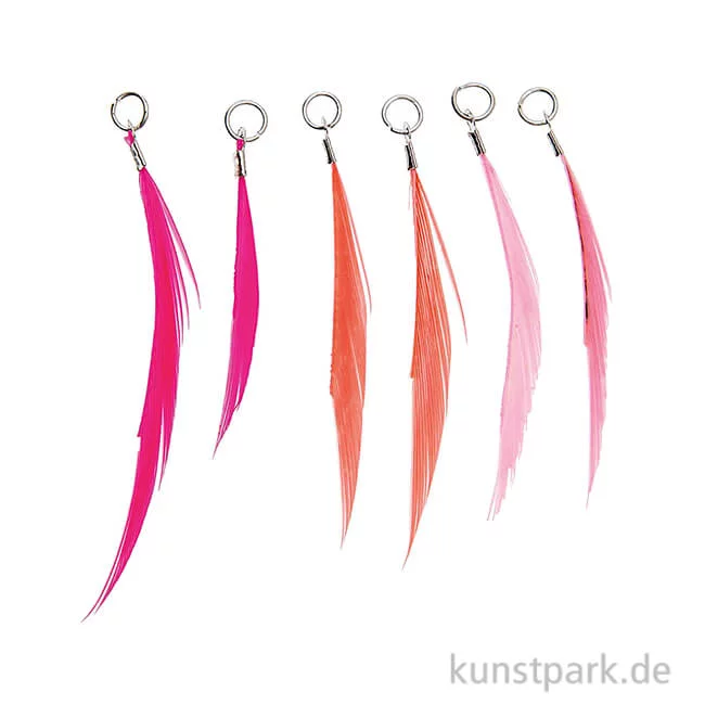Artikelbild 1 des Artikels “Anhänger Federn - Neon Pink, 6er Set “