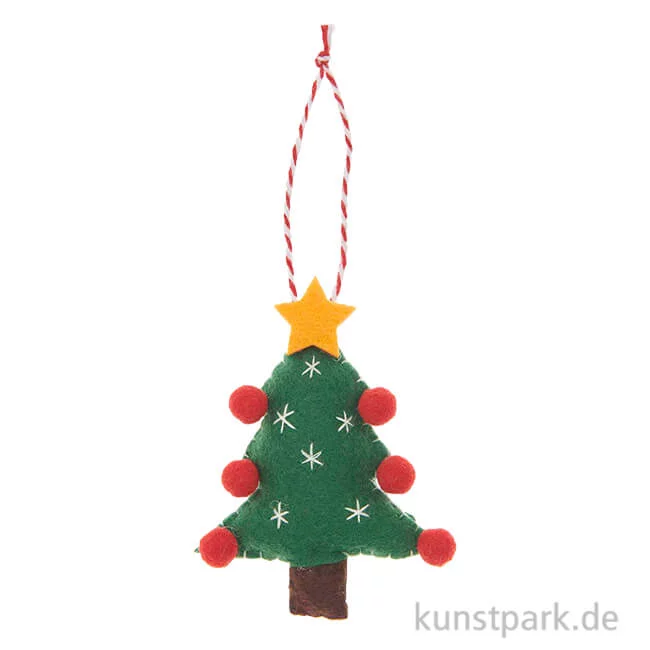 Artikelbild 1 des Artikels “Anhänger Filz Weihnachtsbaum, Grün, 9 x 2 x 7 cm “