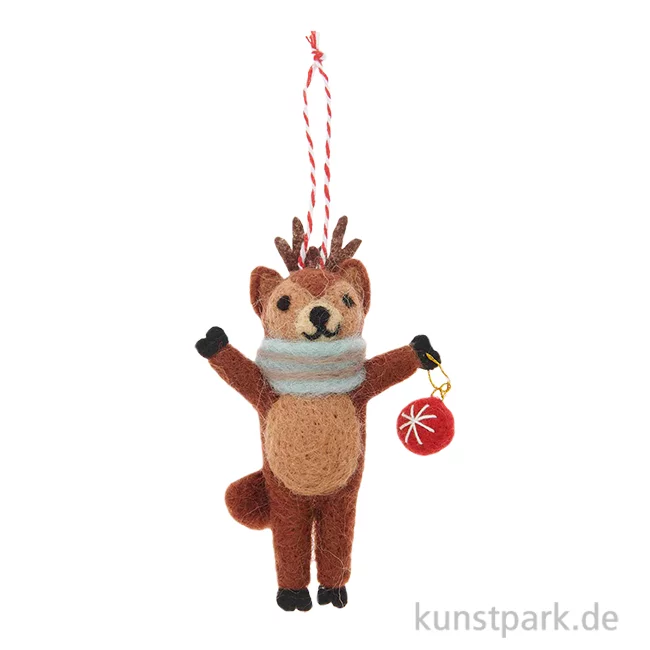 Artikelbild 1 des Artikels “Anhänger Filz Weihnachtshirsch, 11 x 3,5 x 7,5 cm “