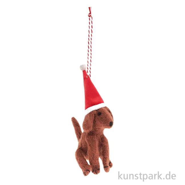 Artikelbild 1 des Artikels “Anhänger Filz Weihnachtshund, Braun, 14 x 5 x 8 cm “
