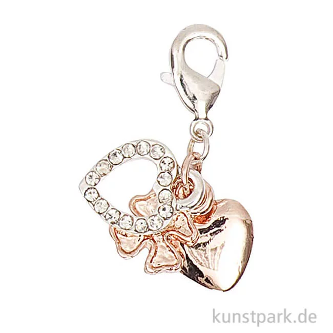 Artikelbild 1 des Artikels “Anhänger Herzen und Kleeblatt - Roségold “