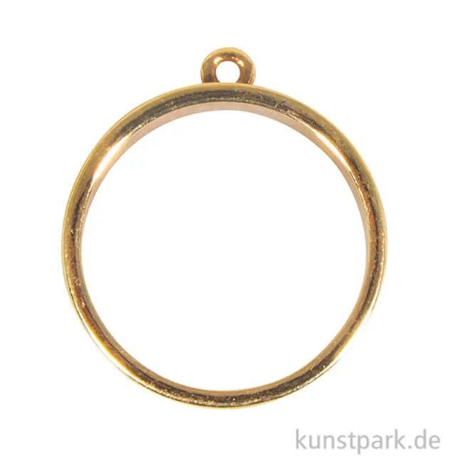 Artikelbild 1 des Artikels “Anhänger Metall Fassung - Rund , 30 mm, Gold “