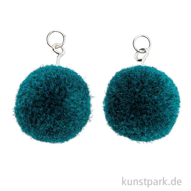 Artikelbild 1 des Artikels “Anhänger Pompons - Türkis, 2er Set “