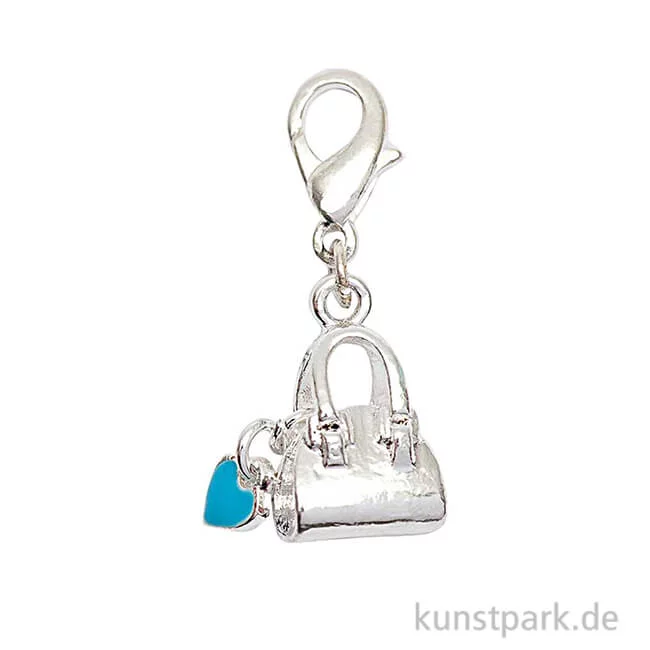 Artikelbild 1 des Artikels “Anhänger Tasche mit Herz - Silber, Blau “