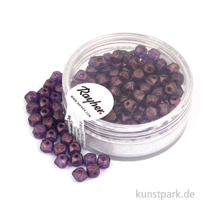 Artikelbild 1 des Artikels “Antique Rocailles - 4 mm - 120 Stück Dose | Brombeere“