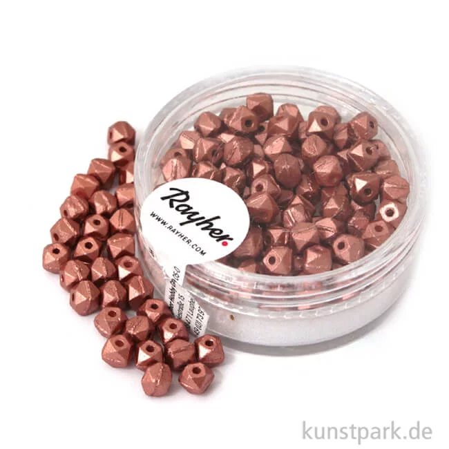 Artikelbild 1 des Artikels “Antique Rocailles - 4 mm - 120 Stück Dose | Kupfer“