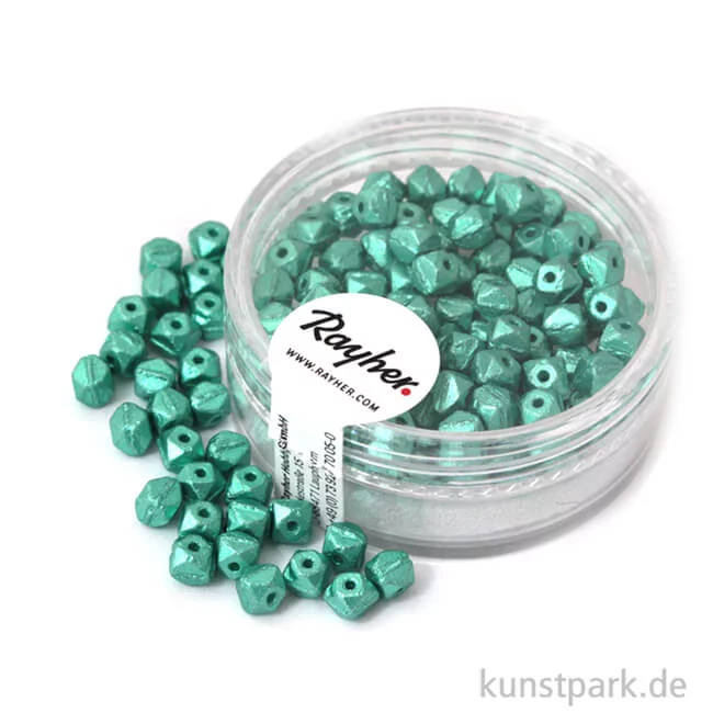 Artikelbild 1 des Artikels “Antique Rocailles - 4 mm - 120 Stück Dose | Meergrün“