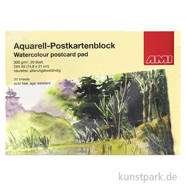 Artikelbild 1 des Artikels “Aquarell-Postkartenblock 20 Blatt, 300 g/m² “