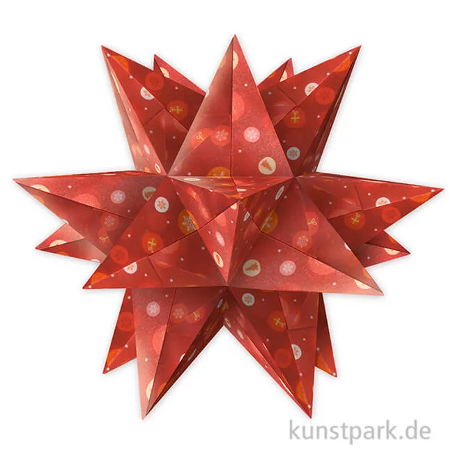 Artikelbild 1 des Artikels “Aurelio-Stern Bastelset - Winterzauber Rot, 14,8x14,8 cm, 115g “