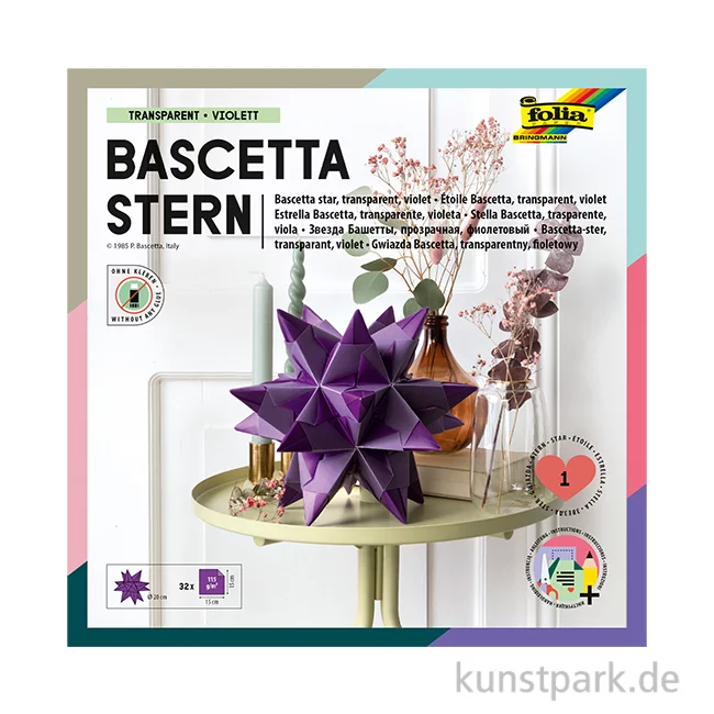 Artikelbild 1 des Artikels “Bascetta-Stern Bastelset, 115g, 15x15 cm - violett “