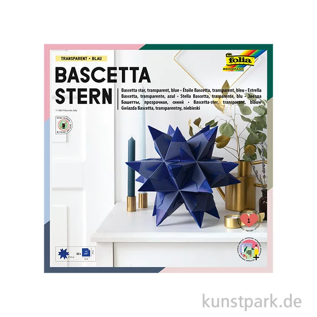Artikelbild 1 des Artikels “Bascetta-Stern Bastelset, 115g - blau 15x15 cm“