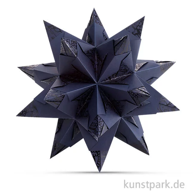 Artikelbild 1 des Artikels “Bascetta-Stern Bastelset - Elegance Indian Dreams Blau, 90g 19,5 x 19,5 cm“