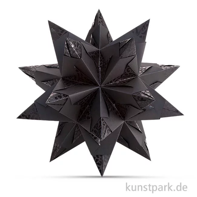 Artikelbild 1 des Artikels “Bascetta-Stern Bastelset - Elegance Wildlife Schwarz, 90g 19,5 x 19,5 cm“