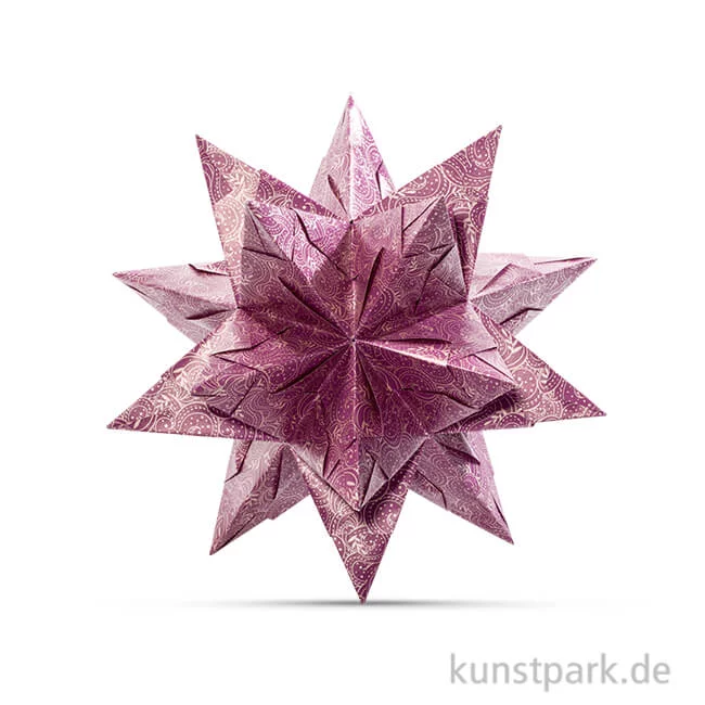 Artikelbild 1 des Artikels “Bascetta-Stern Bastelset - Lila-Winterornament Silber, 90g 15 x 15 cm“
