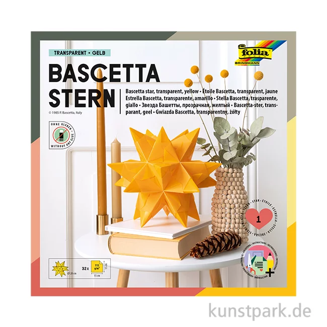 Artikelbild 1 des Artikels “Bascetta-Stern Bastelset, 115g - gelb “