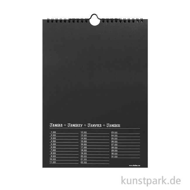 Artikelbild 1 des Artikels “Bastel-Dauerkalender mit Spiralbindung DIN A4 - schwarz “