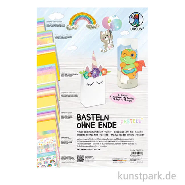 Artikelbild 1 des Artikels “Bastelpapier Set - Basteln Ohne Ende, Pastellfarben, 112-teilig “