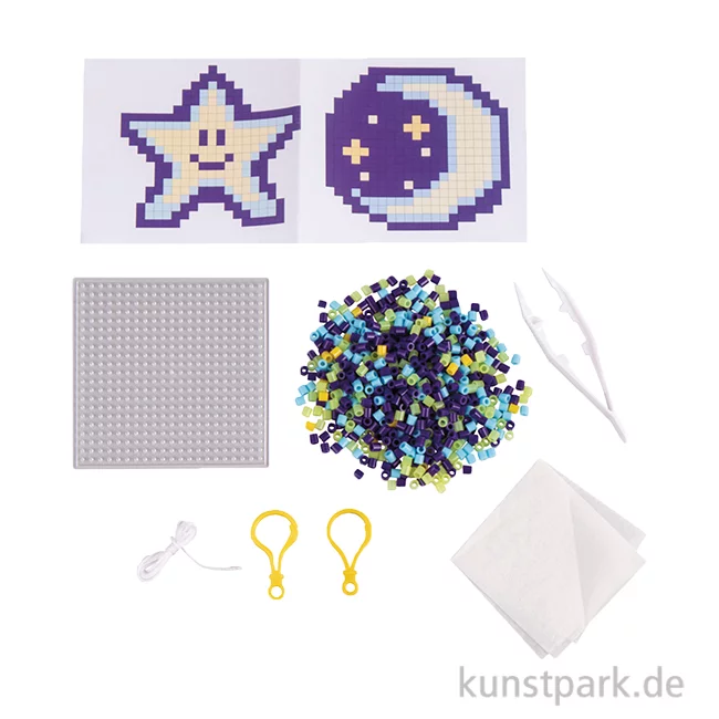 Artikelbild 1 des Artikels “Bastelset Bügelperlen, Glow in the dark, 2 Motive, Star “