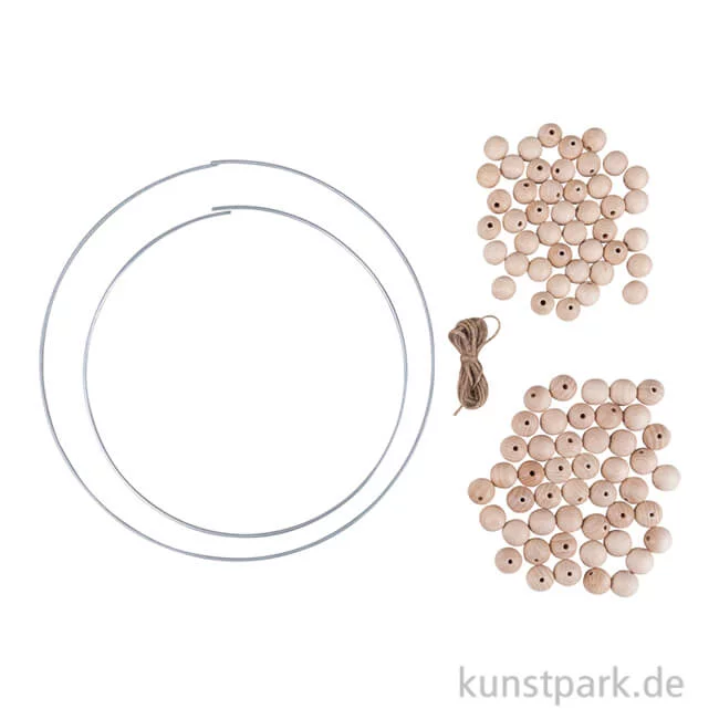 Artikelbild 1 des Artikels “Bastelset Holzkugel Deko Kränze, 25 + 30 cm, 94-teilig “