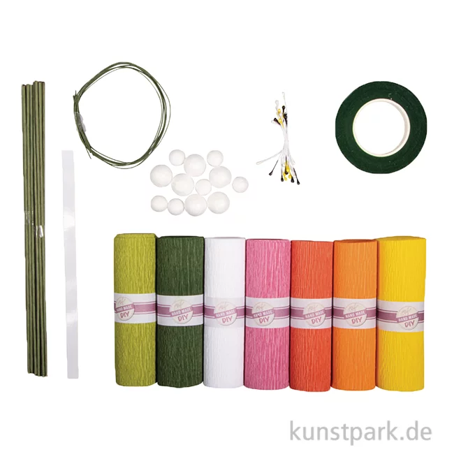 Artikelbild 1 des Artikels “Bastelset Krepppapier Blumen, Pastellfarben “