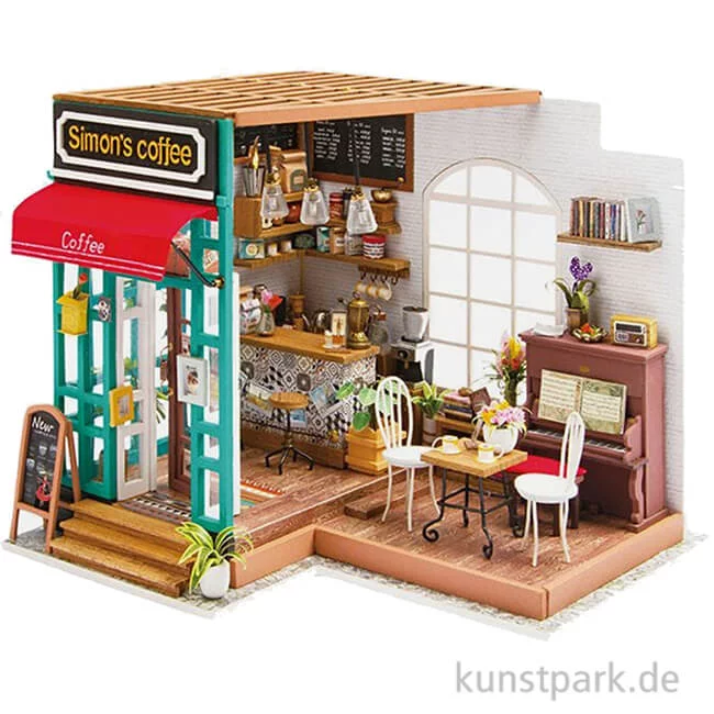 Artikelbild 1 des Artikels “Bastelset Miniatur-Zimmer - Simon's Café, mit umfangreichem Zubehör “