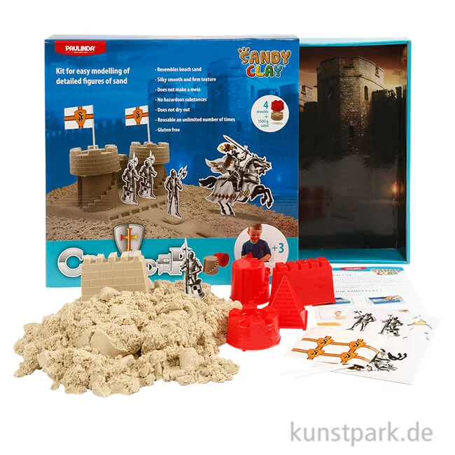 Artikelbild 1 des Artikels “Bastelset - Sandy Clay Burg, Spielsand mit Förmchen als Geschenk-Kit “