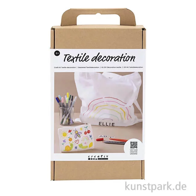 Artikelbild 1 des Artikels “Bastelset Textildekoration - Taschen, Stoffmalstifte + Zubehör “