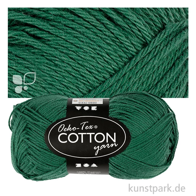Artikelbild 1 des Artikels “Baumwolle - 50 g Knäuel Farbe | Dunkelgrün“