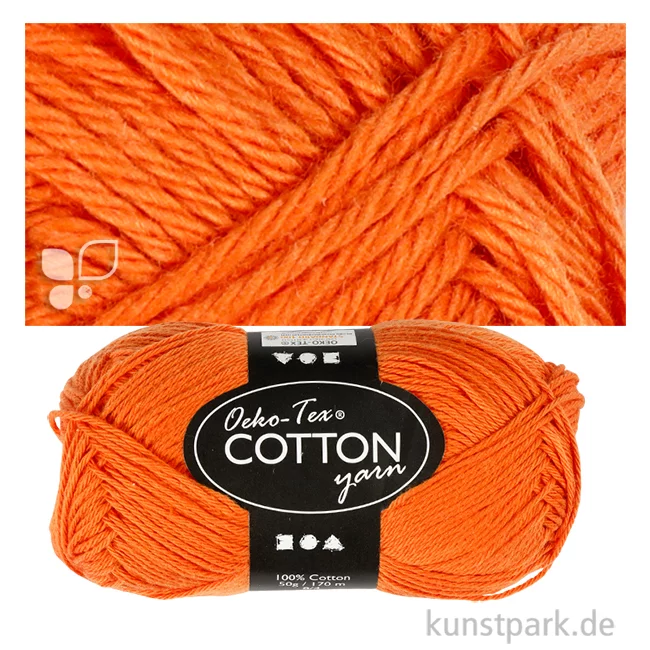 Artikelbild 1 des Artikels “Baumwolle - 50 g Knäuel Farbe | Orange“