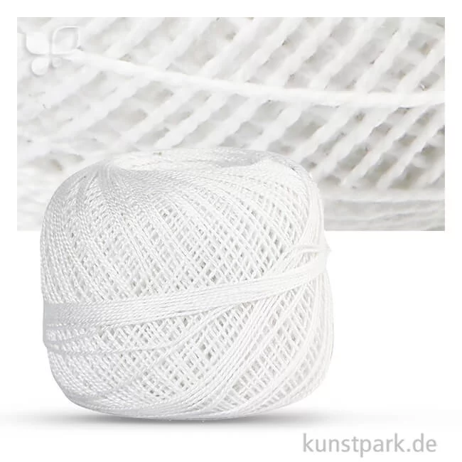 Artikelbild 1 des Artikels “Baumwollgarn 125 m - 20 g Einzelfarbe | Weiß“