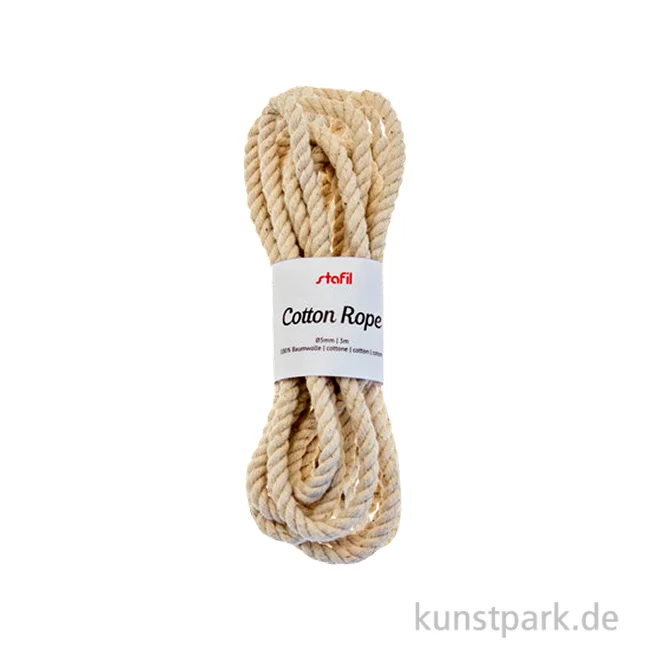 Artikelbild 1 des Artikels “Baumwollkordel, Natur, Durchmesser 5 mm, Länge 3 Meter “
