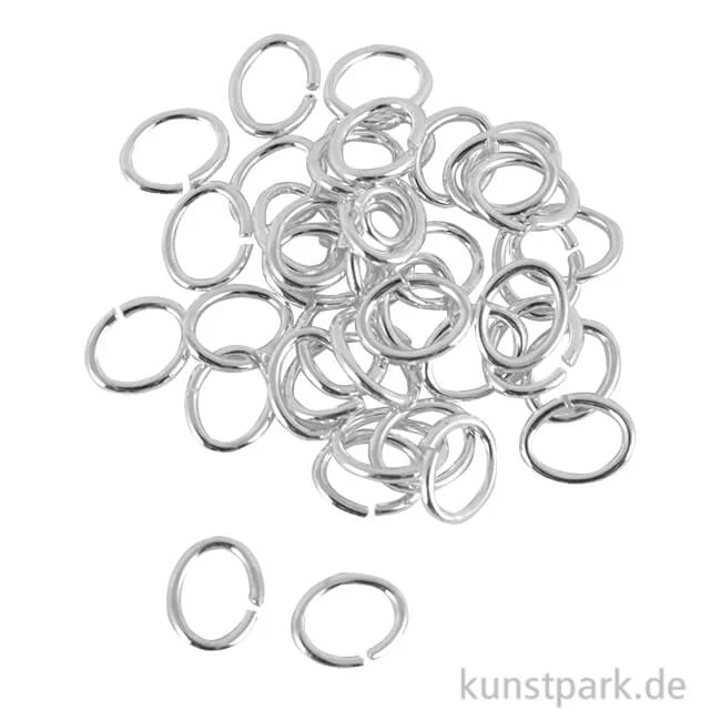 Artikelbild 1 des Artikels “Biegering 4x6 mm, 40 Stück Versilbert “