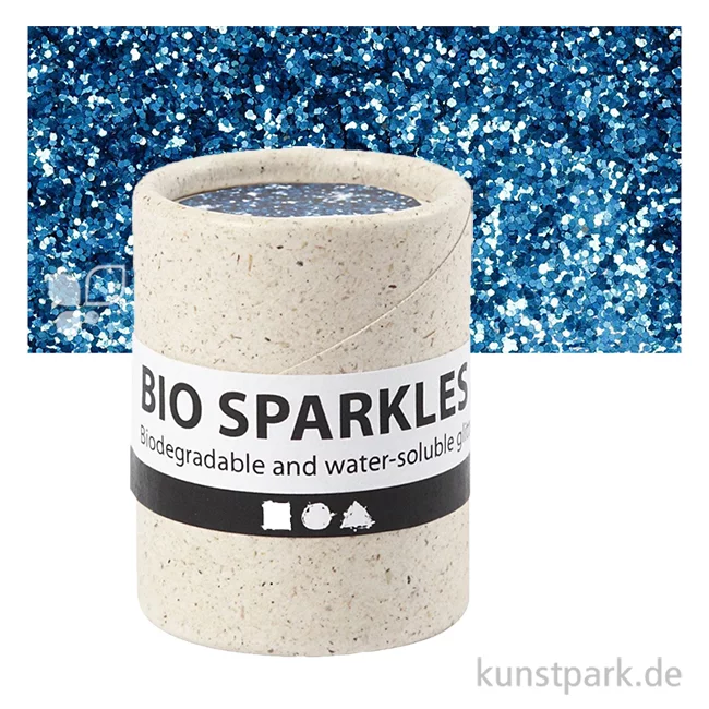 Artikelbild 1 des Artikels “Flitter aus Eukalyptus-Zellulose, 10 g Einzelfarbe | Blau“