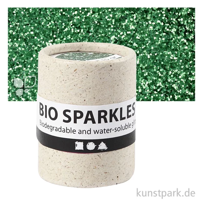 Artikelbild 1 des Artikels “Flitter aus Eukalyptus-Zellulose, 10 g Einzelfarbe | Grün“