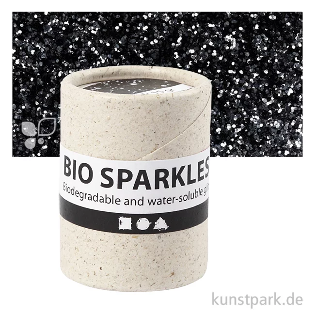Artikelbild 1 des Artikels “Flitter aus Eukalyptus-Zellulose, 10 g Einzelfarbe | Schwarz“