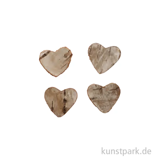 Artikelbild 1 des Artikels “Birkenrinde Herzen, 15 Stück, 3 cm “