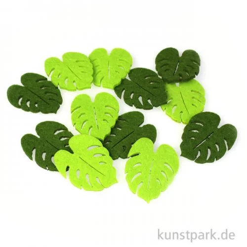 Artikelbild 1 des Artikels “Blätter aus Filz - Grünmix, 12 Stück “